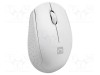 Mouse albă wireless NATEC USB A optic 3 butoane 10m ergonomic