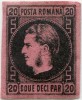1866 / 1867 , Lp 20 , Carol I 20 Parale / hartie groasa , tip 2 bl.report - nestampilat , MH , RAR!