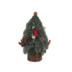 Decoratiune Craciun pentru Masa, Flippy, Ornament de Decor Model Brad de Craciun de Dimensiuni Mici, pentru Birou si Interior, din Plastic 26 x 12 x 1