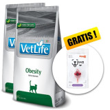 Cumpara ieftin Farmina Vet Life Obesity Feline 2x5 kg + Arpalit NEO GRATUIT