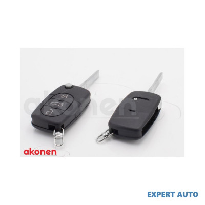 Carcasa cheie contact pentru audi a3 / a6 / a8, 3 butoane, cu cheie UNIVERSAL Universal #6 foto