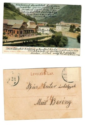Baile Herculane 1905 - Hotel Stefania, ilustrata litho circulata foto