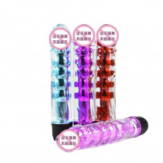 Vibrator din silicon transparent cu baterii, cod produs jod-36