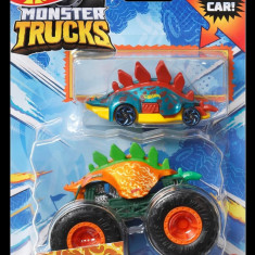 Hot wheels monster truck si masinuta metalica motosaurus