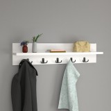 Cuier perete Hammar&ouml; 80x13x18cm pal alb [en.casa] HausGarden Leisure, [en.casa]