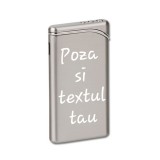 Bricheta Personalizata Argintie, Gravata cu Poza si Text