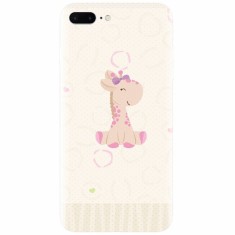 Husa silicon pentru Apple Iphone 8 Plus, Giraffe Cute foto