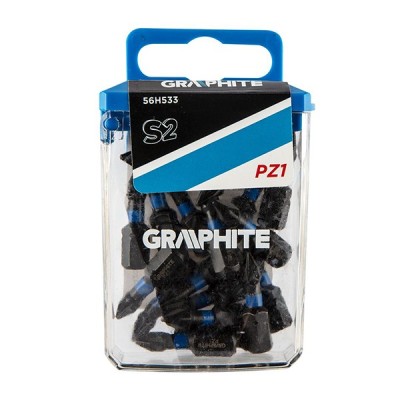 Set biti de impact PZ1X25mm 1/4&amp;quot; 20buc. GRAPHITE 56H533 HardWork ToolsRange foto