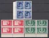 ROMANIA 1952 LP 321 ION LUCA CARAGIALE SERIA IN BLOC DE 4 TIMBRE STARE MNH