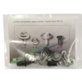 Set fixare scut motor Toyota Yaris (Xp10) 04.1903/04.2006; set 19 buc, fixare scut sub motor, 90106665, 901W0089, 90160383, 90106028, 90106145