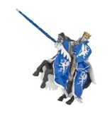 Figurina Papo Personaje medievale fantastice - Calul regelui cu blazon dragon albastru
