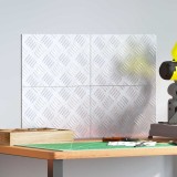 vidaXL Plăci Striații Antiderapante Aluminiu 30x20cm Argintiu (Set 4) - Protecție Scări Interioare