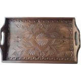 Tava sculptata manual decorativa decor casa tava de servire pentru farfurie mancare tava din lemn rustic mare