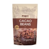 Boabe de Cacao Intregi Criollo Bio 200g Dragon Superfoods - Raw, Fara Gluten, Origine Peru