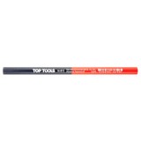 Creion tamplar bicolor rosu-albastru pentru marcaj pe lemn TOP TOOLS