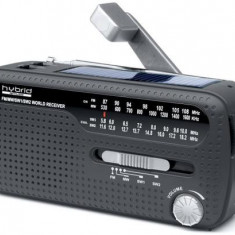 Radio portabil Hibrid Muse MH-07 DS / HYBRID, 4-Band, Incarcare Solara si Dinam (Negru)