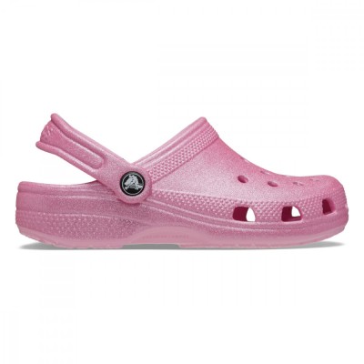 Saboti Crocs Classic Glitter Clog Kids Roz - Pink Tweed Glitter foto