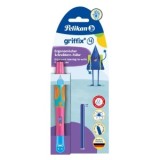 Stilou Griffix, pentru dreptaci, culoare Lovely Pink, 1 patron, blister