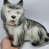 Caine, catel - Bibelou mare portelan mat, vechi, vintage - Alba Iulia