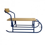 Sanie pentru copii cu spatar detasabil, metal + lemn, 80 x 24 x 29,5 cm