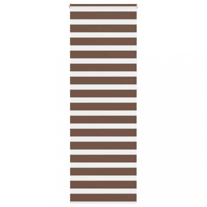 Jaluzea tip zebra maro lățime țesătură 65,9 cm poliester