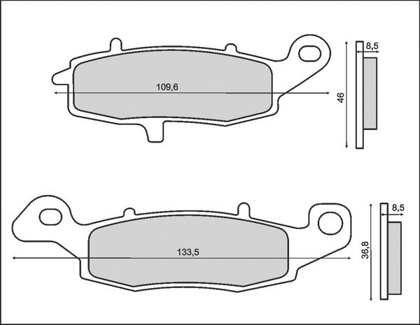 Set placute frana - Kawasaki ER650 - KLE650 - Z700-750 - VN800-2000cc - Suzuki GS 500 - GSF 600-650 Bandit - VStrom - Intruder - Marauder