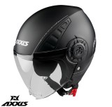 Casca pentru scuter - motocicleta Axxis model Metro S A1 negru mat (open face) &ndash; omologare noua ECE 22.06 &ndash; tip viziera: MT-V-26B M (57/58cm)