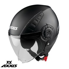 Casca Axxis model Metro S V2 A1 negru mat (open face) &ndash; omologare noua ECE 22.06 &ndash; tip viziera: MT-V-26B S (55/56cm)
