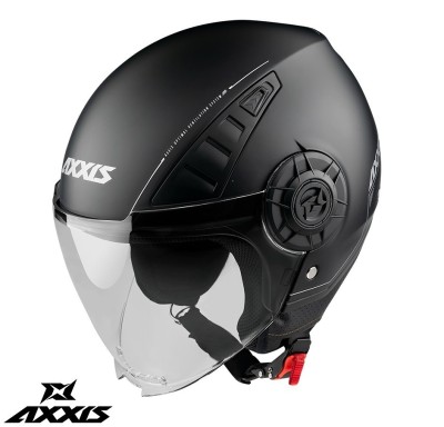 Casca pentru scuter - motocicleta Axxis model Metro S A1 negru mat (open face) &amp;ndash; omologare noua ECE 22.06 &amp;ndash; tip viziera: MT-V-26B L (59/60cm) foto