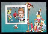 A10 S1 11 - Timbre foarte vechi - Africa Centrala - fotbal - Mexico 1986 - colita nedantelata