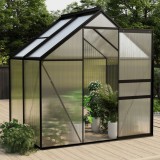 Seră, antracit, 2,47 m&sup2;, aluminiu