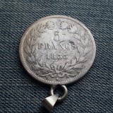 Cumpara ieftin 3H - 5 Francs 1833 Franta Moneda din argint cu agatatoare pentru salba, Europa