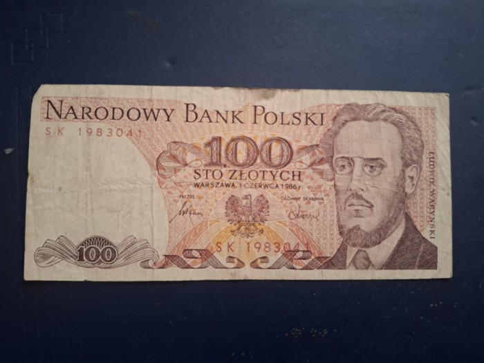 100 zloti 1986