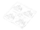 Lentilă LED pătrată transparentă LEDIL 7,1mm pentru iluminat eficient