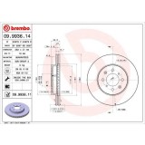 BREMBO 09.9936.14 Disc de fr&acirc;nă ventilat intern, cu conținut ridicat de carbon, cu șuruburi/șuruburi