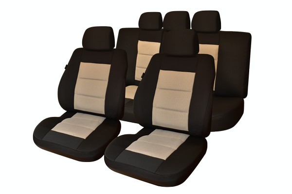 SET HUSE SCAUN PREMIUM LUX NEGRU-BEJ UMB3