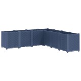 Cumpara ieftin Jardiniera de gradina, albastru gri, 160x160x53 cm, PP