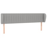 Cumpara ieftin Tablie de pat cu aripioare gri deschis 163x23x78/88 cm textil