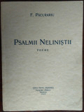 (FRANCISC) F. PACURARIU: PSALMII NELINISTII/POEME/DEBUT/BESZTERCE 1942/DEDICATIE