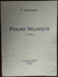 (FRANCISC) F. PACURARIU: PSALMII NELINISTII/POEME/DEBUT/BESZTERCE 1942/DEDICATIE