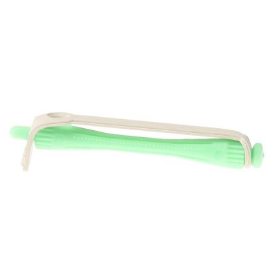 Set 12 bucati bigudiuri din plastic cu elastic pentru permanent Verde 60 mm x grosime 8,5 mm foto