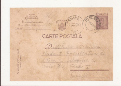 R1 Romania - Carte postala ,Cluj-Resita, circulata 1947 foto