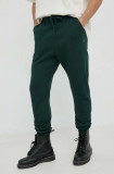 G-Star Raw pantaloni de trening culoarea verde, neted