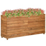 VidaXL Strat &icirc;nălțat, 150x40x72 cm, lemn de tec reciclat și oțel