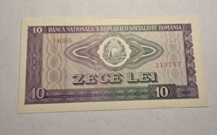 10 lei 1966 UNC