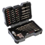 Bosch 2607017327 - Set accesorii insurubare si burghie lemn 35 bucati