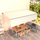 vidaXL Copertină retractabilă automat cu stor, crem, 6x3 m 3069487