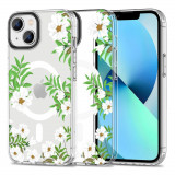 Husa Tech-Protect Magmood MagSafe pentru Apple iPhone 14 Spring Daisy, Silicon, Carcasa