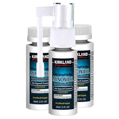 Set Solutie, Kirkland Signature, Minoxidil 5%, Tratament Impotriva Caderii Parului, Pulverizator Inc foto
