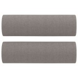 Cumpara ieftin Perne decorative, 2 buc., gri taupe, &Oslash;15x50 cm, textil